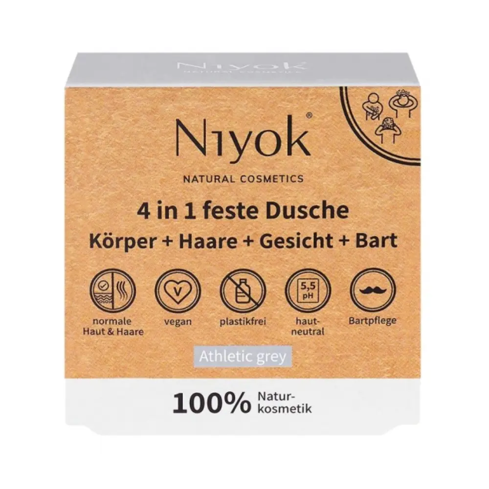 [NY002] Shampoing-Douche Solide 4en1 - Athletic Grey - Bio